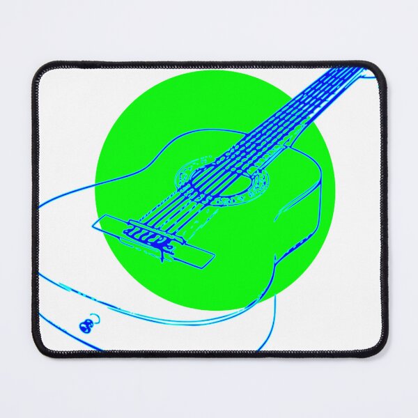 Item preview, Guitar 3D and a green circle designed and sold by VeganGuitarizm.
