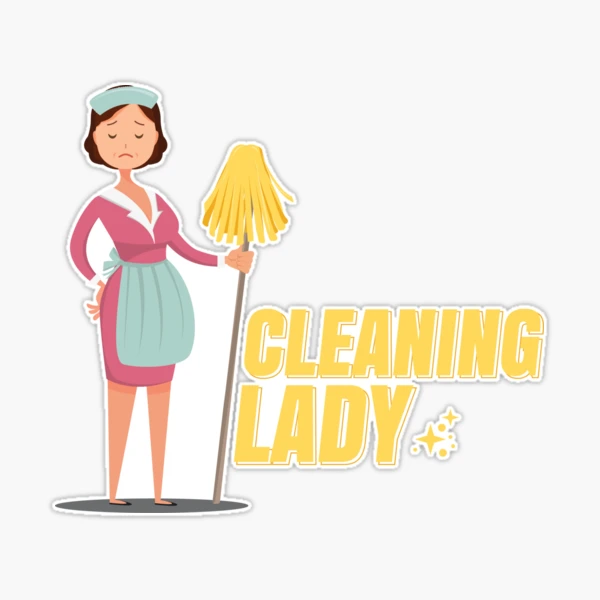 Cleaning Lady Housekeeping Professional Cleaner' Sticker