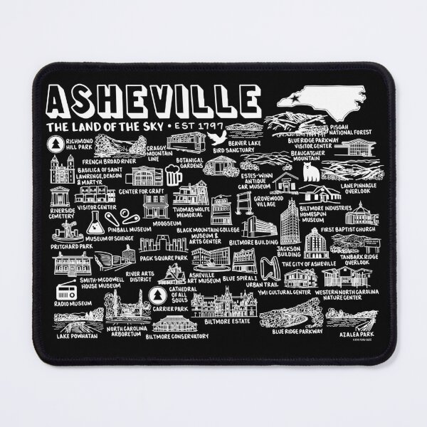 Item preview, Asheville Map Art designed and sold by fiberandgloss.