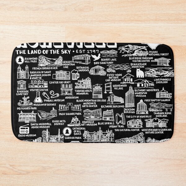 Item preview, Asheville Map Art designed and sold by fiberandgloss.