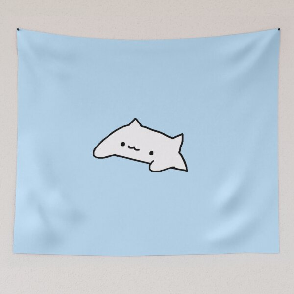 Item preview, Cute pastel blue bongo cat designed and sold by sunii-berry.