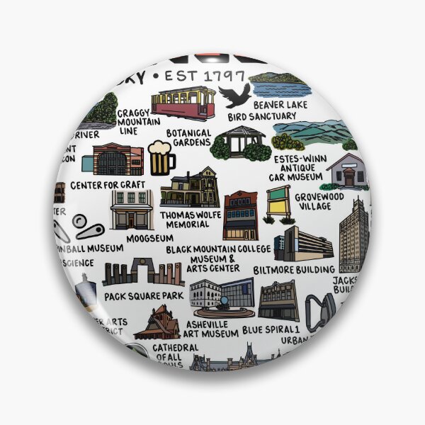 Item preview, Asheville Map Art designed and sold by fiberandgloss.