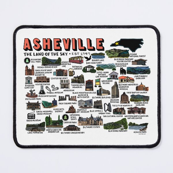 Item preview, Asheville Map Art designed and sold by fiberandgloss.