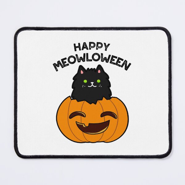 Item preview, Happy Meowloween Funny Halloween Black Cat Puns designed and sold by punnybone.