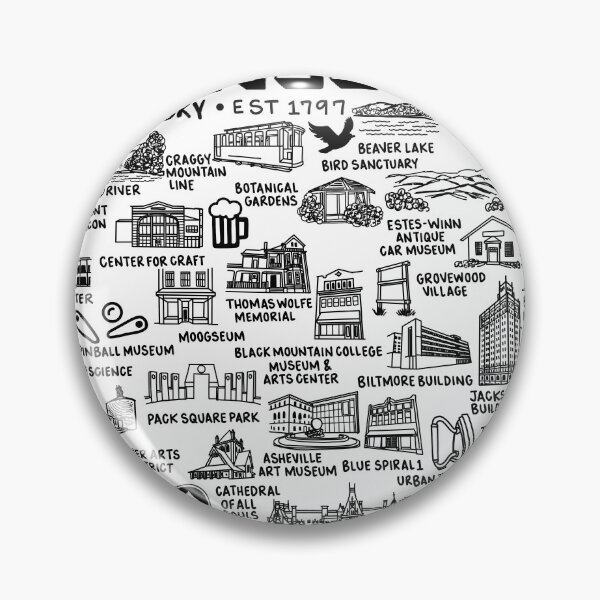 Artikelvorschau, Asheville Kartenkunst entworfen und verkauft von fiberandgloss.