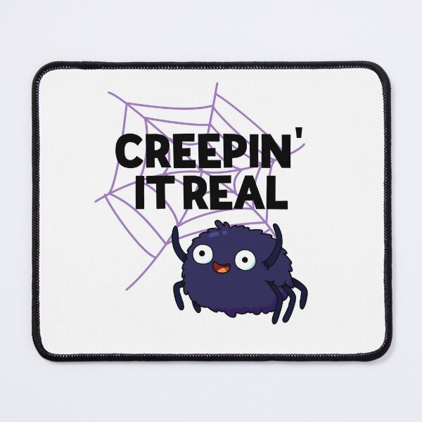 Item preview, Creeping It Real Funny Halloween Spider Puns designed and sold by punnybone.