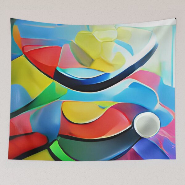 Item preview, colorful abstract modern minimal oil canvas original art  designed and sold by Surrealarts727.
