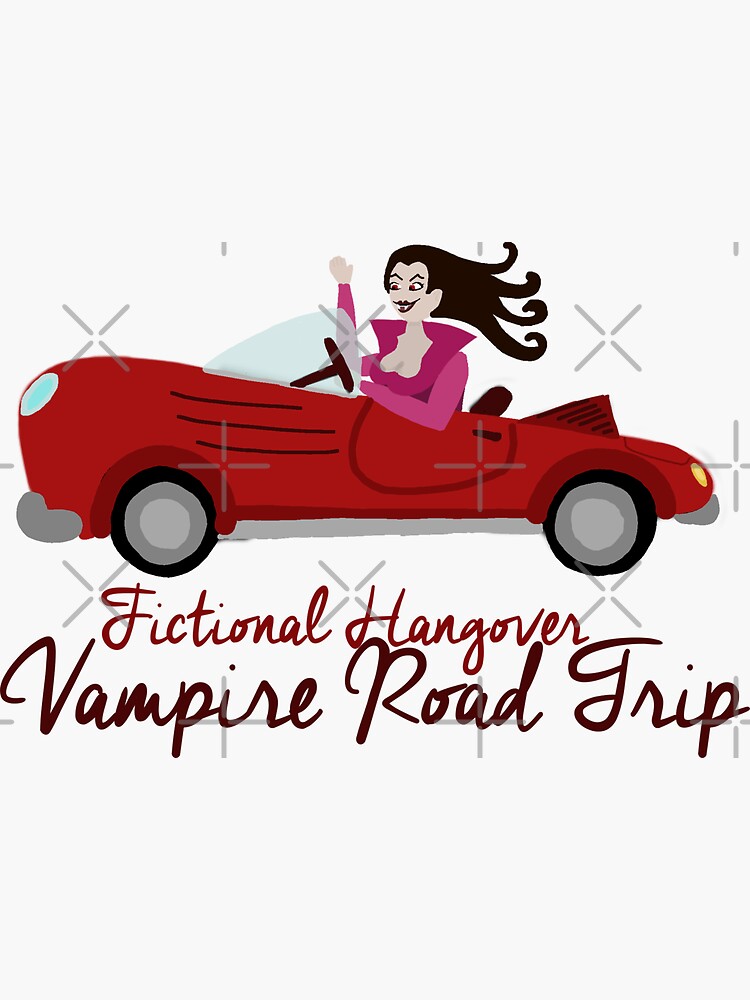 Thumbnail 3 of 3, Sticker, FH Vampire Road Trip designed and sold by FictionalHangov.