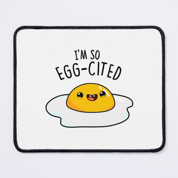 Item preview, I'm So Egg-cited Funny Egg Puns  designed and sold by punnybone.