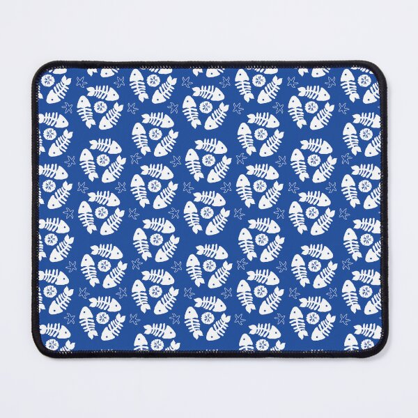 Fishbone Dance Deep Blue Sea Mouse Pad