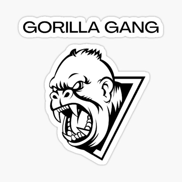 "gorilla gang" Sticker for Sale by sljiva03 Redbubble