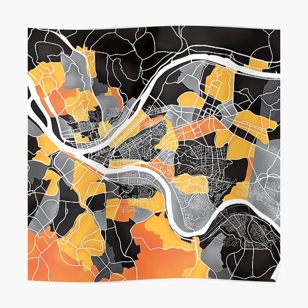 Pittsburgh Map Poster