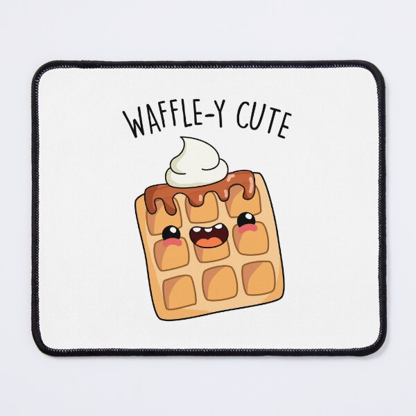 Item preview, Waffle-y Cute Funny Food Puns designed and sold by punnybone.