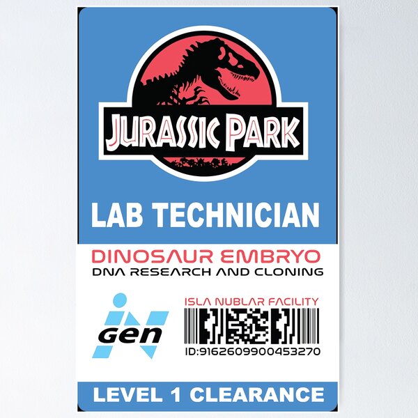 jurrassix-park-labtechnician-card-poster-for-sale-by-kyungfloressz-redbubble