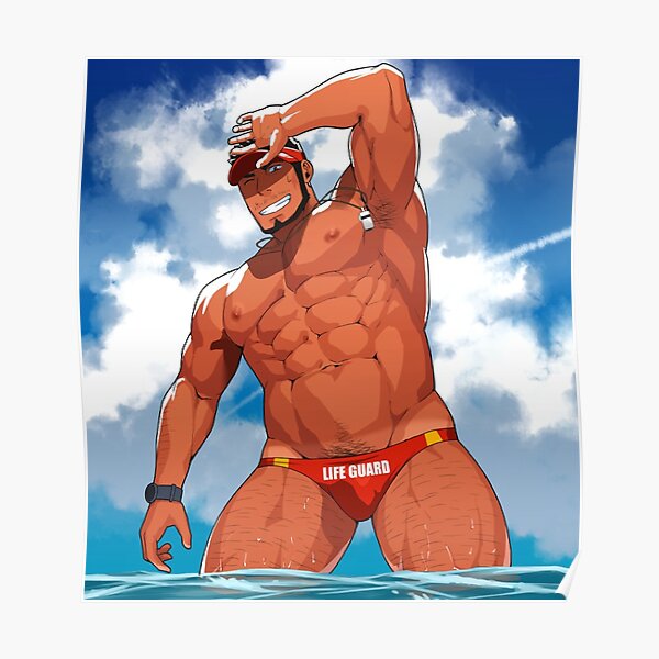 Sexy Bara Lifeguard Bara Tiddies Bara Man Bara Poster For Sale By Anime Fandom Redbubble 9188