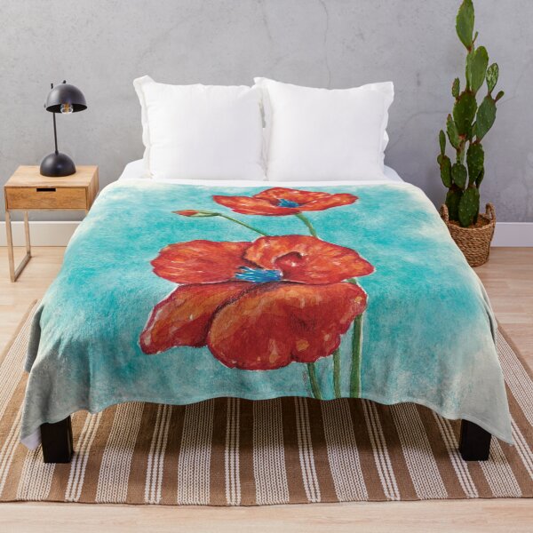 Item preview, Watercolor Red Poppies  designed and sold by Gabriella Djekki.