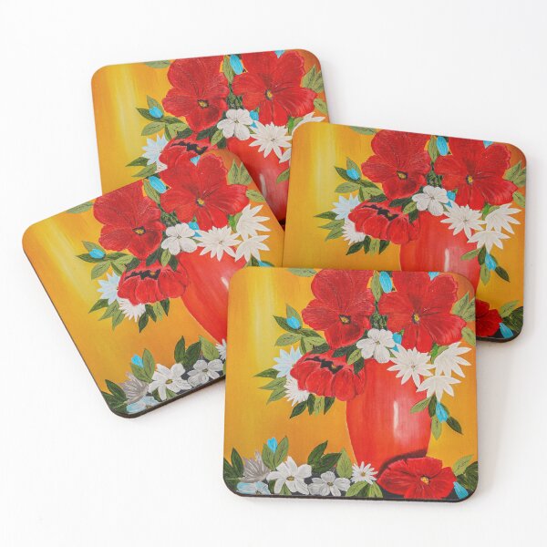 Item preview, Red Flowers in a Red Vase designed and sold by Rob McCullough.