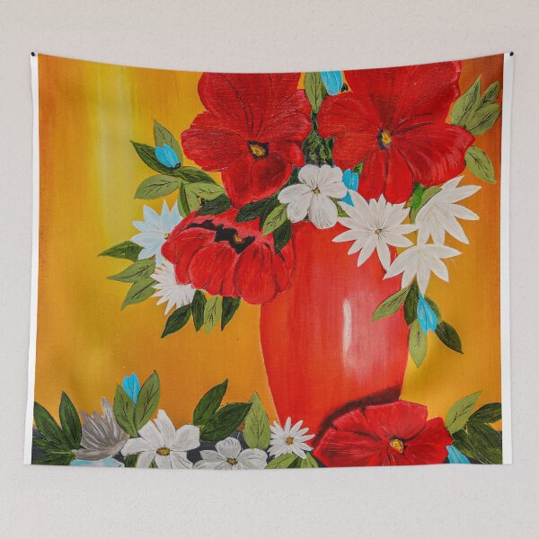 Item preview, Red Flowers in a Red Vase designed and sold by Rob McCullough.