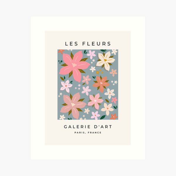 Les Fleurs, 04 - Abstract Retro Floral Print Preppy Colorful Aesthetic  Flowers Wall Tapestry by Daily Regina Designs