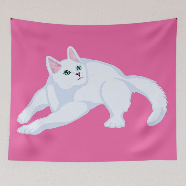Item preview, Zooming White Kitten designed and sold by Deborah Camp.