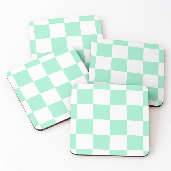 Item preview, Mint Green Checkmate designed and sold by RetroCave.
