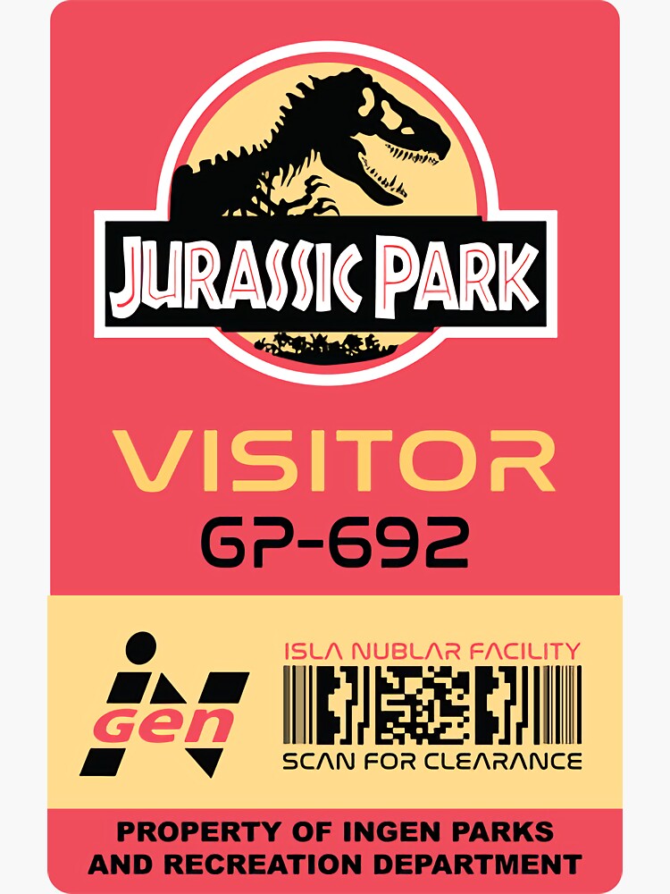 Jurrassix World Visitor GP-692 Card jurrassix-world-visitor-gp-692-card-sticker-for-sale-by-kyungfloressz-redbubble