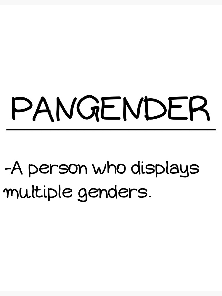 "Pangender gender definition" Sticker for Sale by knezlazar Redbubble