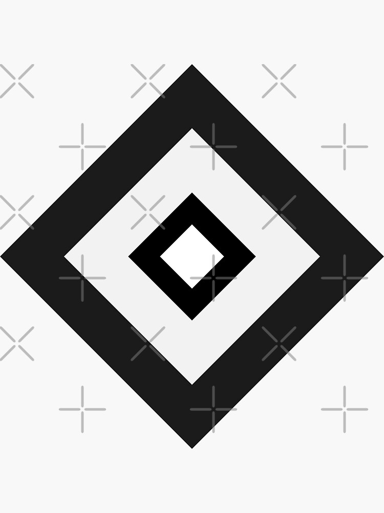 "Black & White Diamond" Sticker for Sale by RetroCave Redbubble