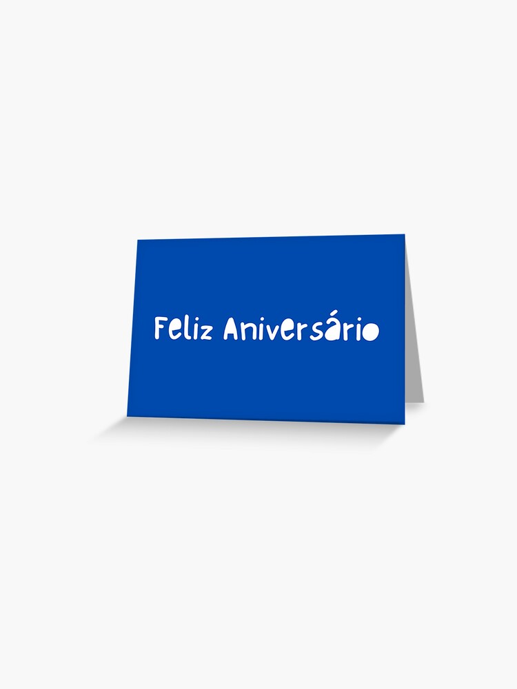Carte de vœux for Sale avec l'œuvre « Carte d'anniversaire portugaise  (Feliz Aniversário, joyeux anniversaire en portugais) » de l'artiste  Pommallina