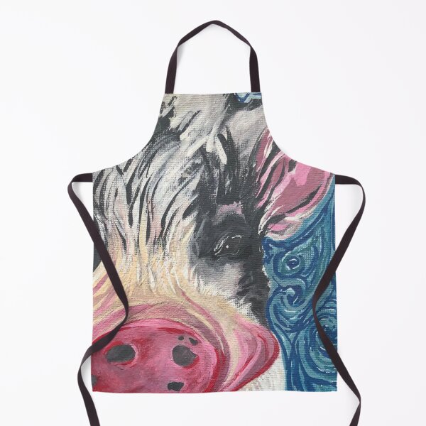 Item preview, Big Happy Piggie on Swirl Blue Background designed and sold by PawsWithCause.