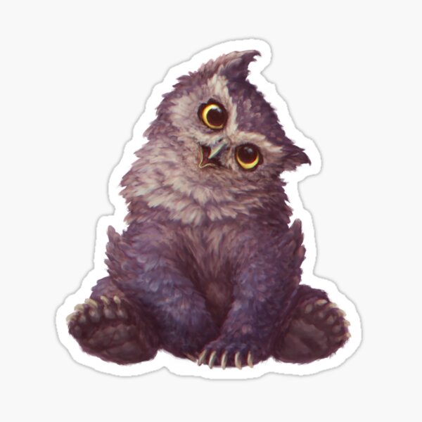 Owlbear Cub Sticker For Sale By ArcanaGames Redbubble   St,small,507x507 Pad,600x600,f8f8f8 