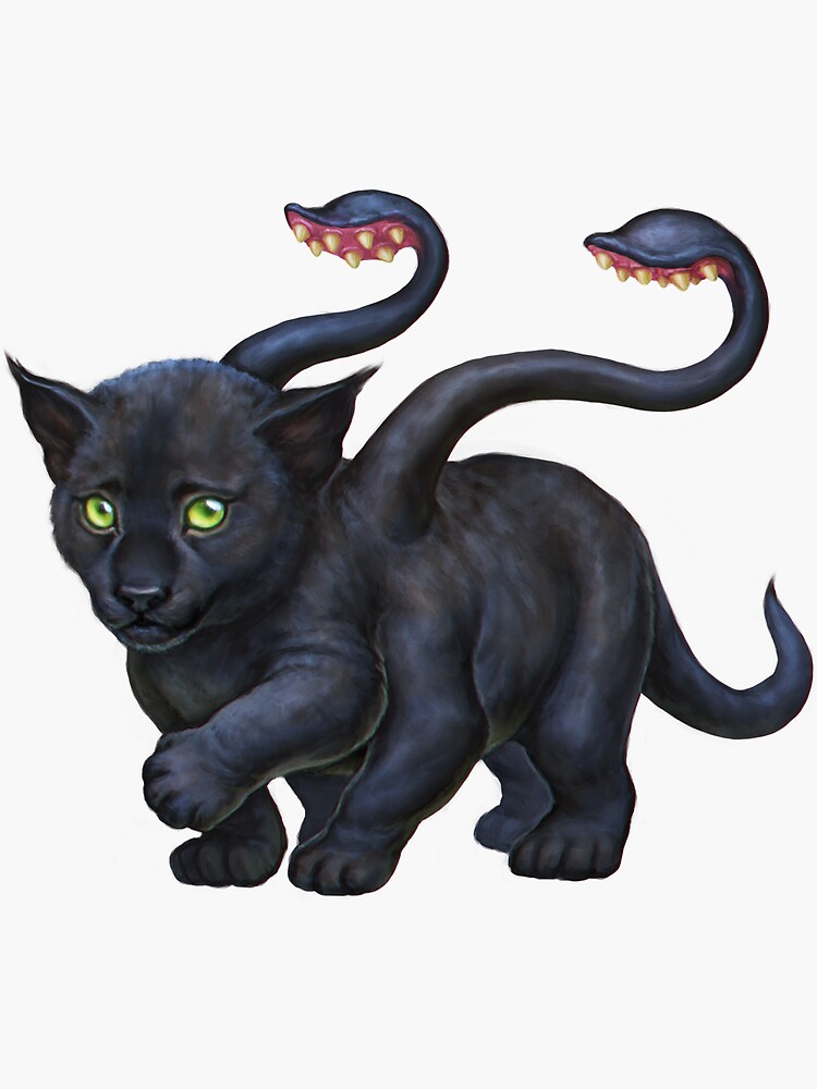 Displacer Beast Cub Sticker For Sale By ArcanaGames Redbubble   Bg,f8f8f8 Flat,750x,075,f Pad,750x1000,f8f8f8 