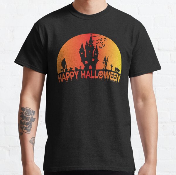 HAPPY HALLOWEEN , Scary, HALLOWEEN ,zombie, WITCH, HALLOWEEN RETRO Classic T-Shirt