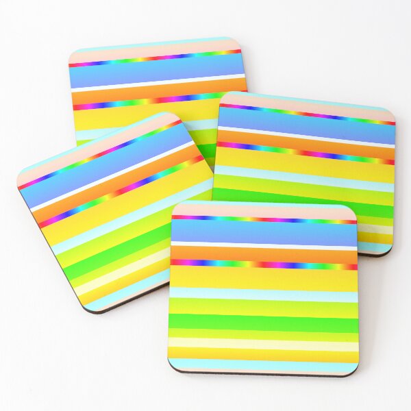 Item preview, Vibrant color palette stripes | multicolored horizontal stripes designed and sold by lausn.