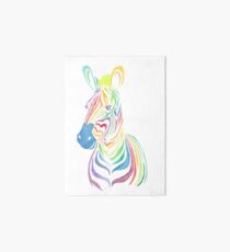 Regenbogen Zebra Galeriedruck