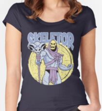 Skeletor Tailliertes Rundhals-Shirt