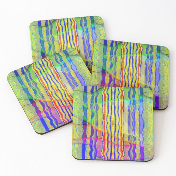 Item preview, PAINTING OF ABSTRACT PATTERNS WITH VERTICAL STRIPES IN RAINBOW COLORS. designed and sold by Ralek.