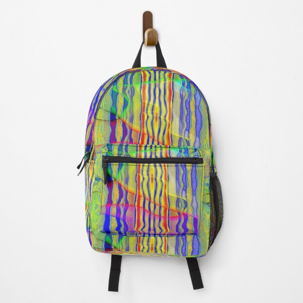 Item preview, PAINTING OF ABSTRACT PATTERNS WITH VERTICAL STRIPES IN RAINBOW COLORS. designed and sold by Ralek.