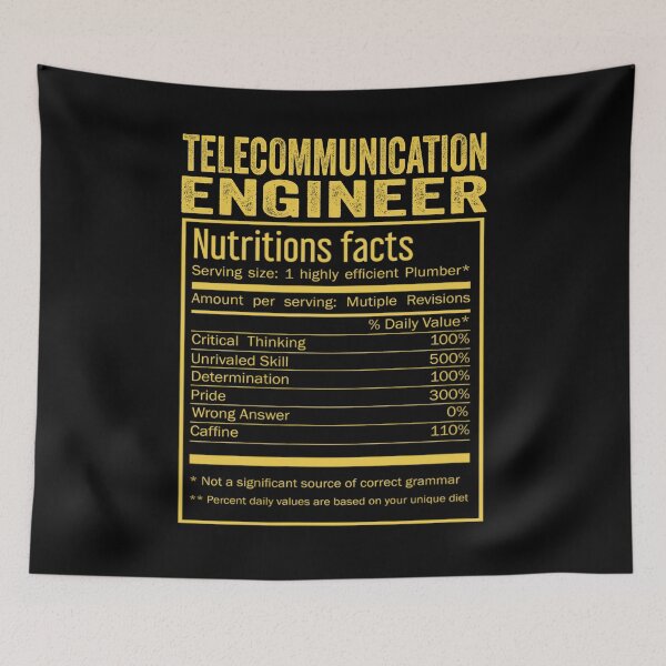 Item preview, Cool Telecommunications engineer Funny Nutrition Facts Mens Womens Christmas Fathers Days Gift, Telecommunications engineer Nutrition Facts designed and sold by xlnv.