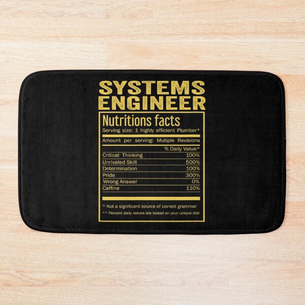 Item preview, Cool systems engineer Funny Nutrition Facts Mens Womens Christmas Fathers Days Gift, systems engineer Nutrition Facts designed and sold by xlnv.