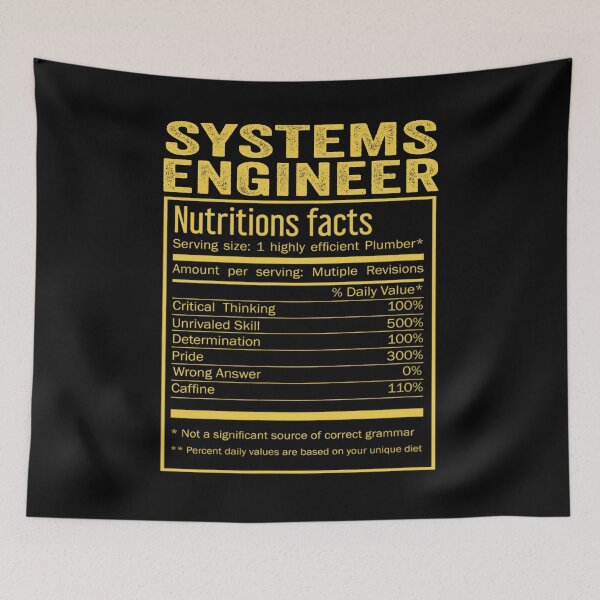 Item preview, Cool systems engineer Funny Nutrition Facts Mens Womens Christmas Fathers Days Gift, systems engineer Nutrition Facts designed and sold by xlnv.