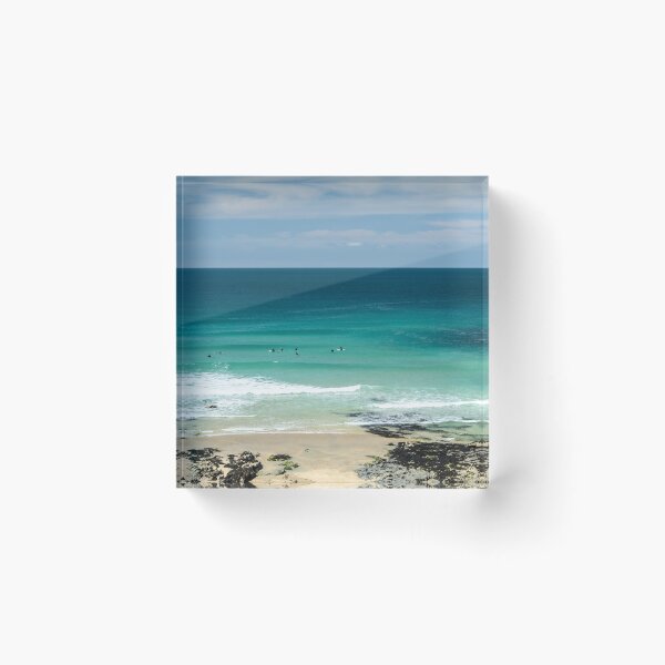 Item preview, Surfers watching the waves at Little Fistral Beach designed and sold by twymanphoto.