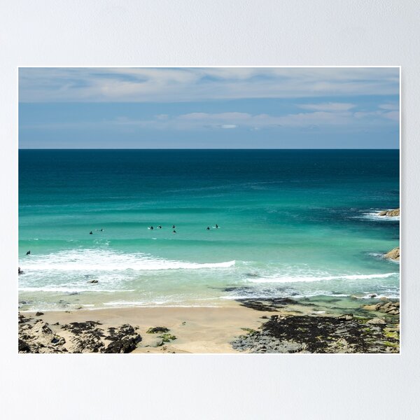 Item preview, Surfers watching the waves at Little Fistral Beach designed and sold by twymanphoto.