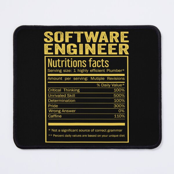 Item preview, Cool Software engineer Funny Nutrition Facts Mens Womens Christmas Fathers Days Gift, Software engineer Nutrition Facts designed and sold by xlnv.