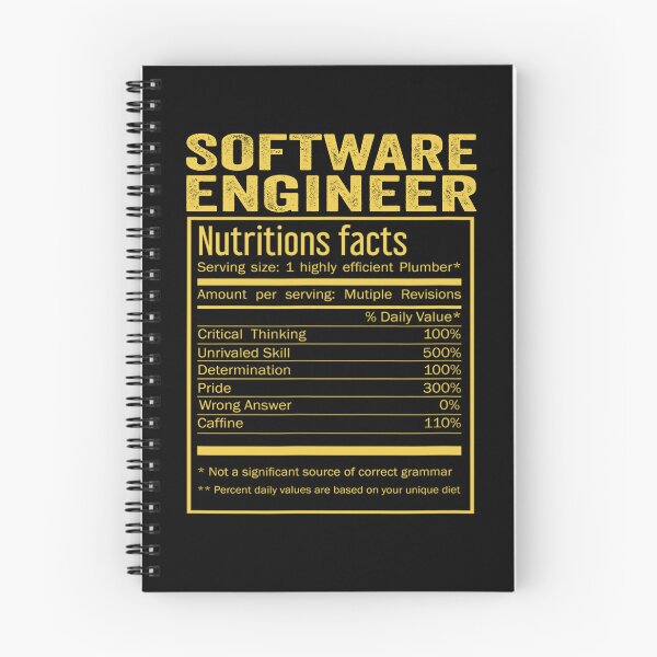 Item preview, Cool Software engineer Funny Nutrition Facts Mens Womens Christmas Fathers Days Gift, Software engineer Nutrition Facts designed and sold by xlnv.
