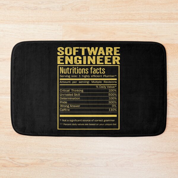 Item preview, Cool Software engineer Funny Nutrition Facts Mens Womens Christmas Fathers Days Gift, Software engineer Nutrition Facts designed and sold by xlnv.