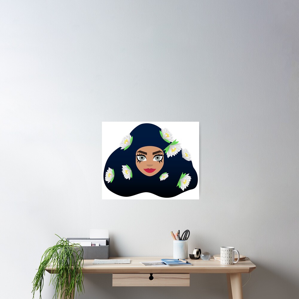 "Flower Girl Emoji" Poster by Oziel94 Redbubble