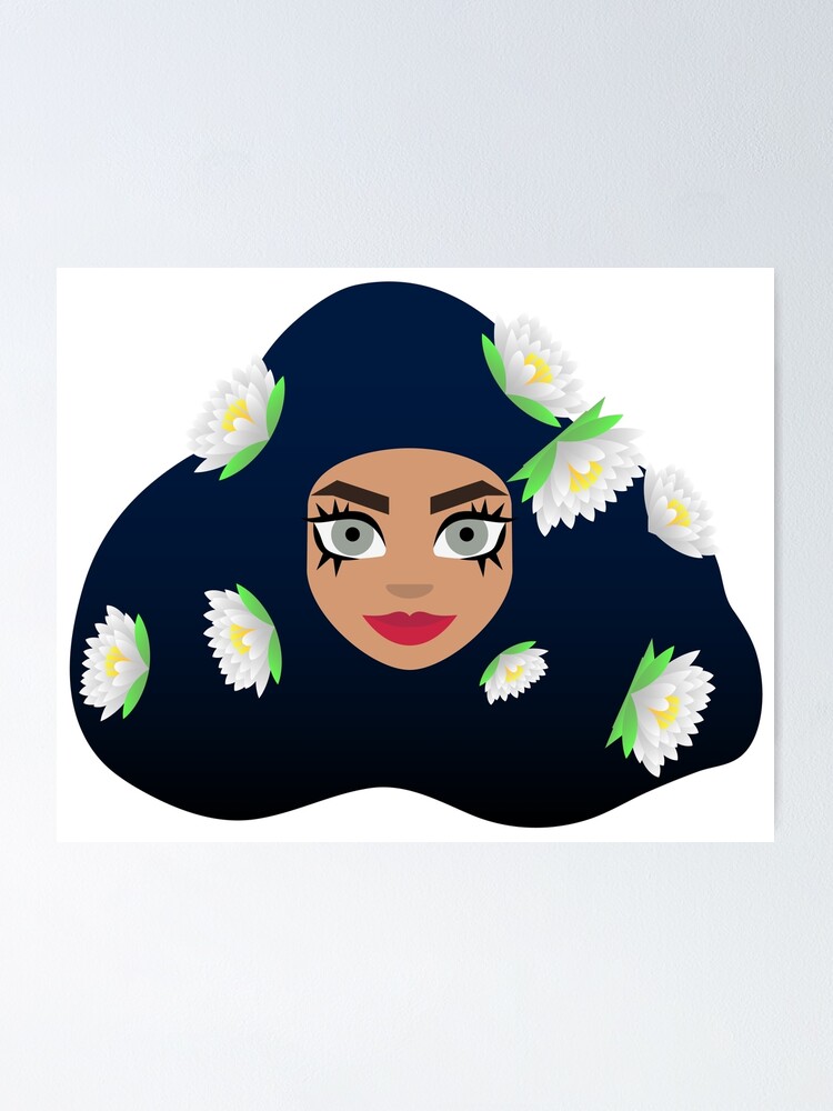 "Flower Girl Emoji" Poster by Oziel94 Redbubble
