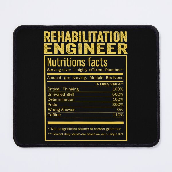 Item preview, Cool Rehabilitation engineer Funny Nutrition Facts Mens Womens Christmas Fathers Days Gift, Rehabilitation engineer Nutrition Facts designed and sold by xlnv.