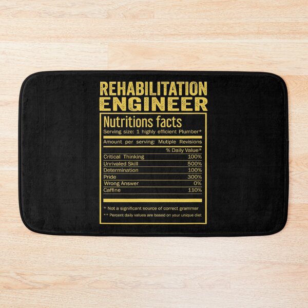 Item preview, Cool Rehabilitation engineer Funny Nutrition Facts Mens Womens Christmas Fathers Days Gift, Rehabilitation engineer Nutrition Facts designed and sold by xlnv.